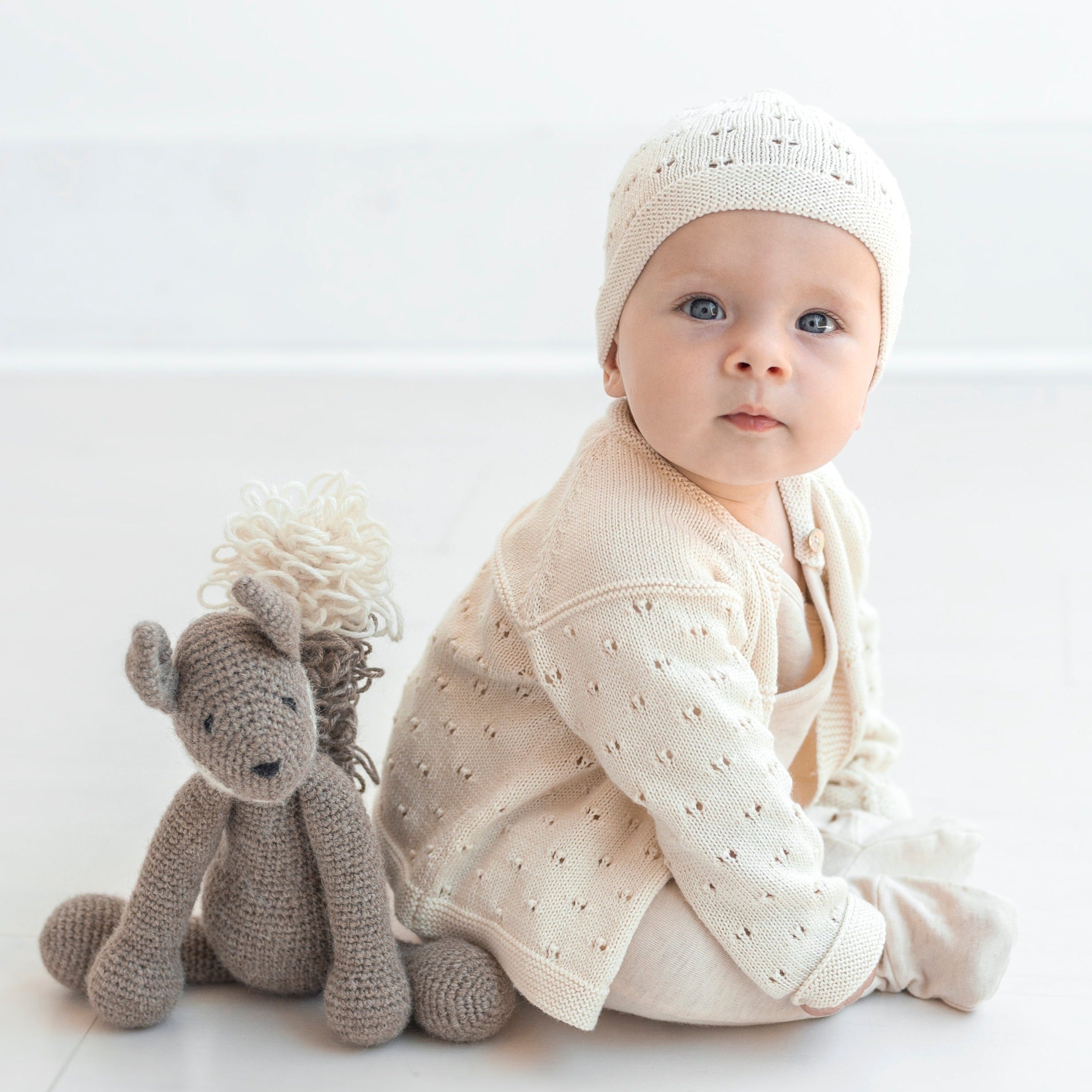 Pointelle Sweater Hat