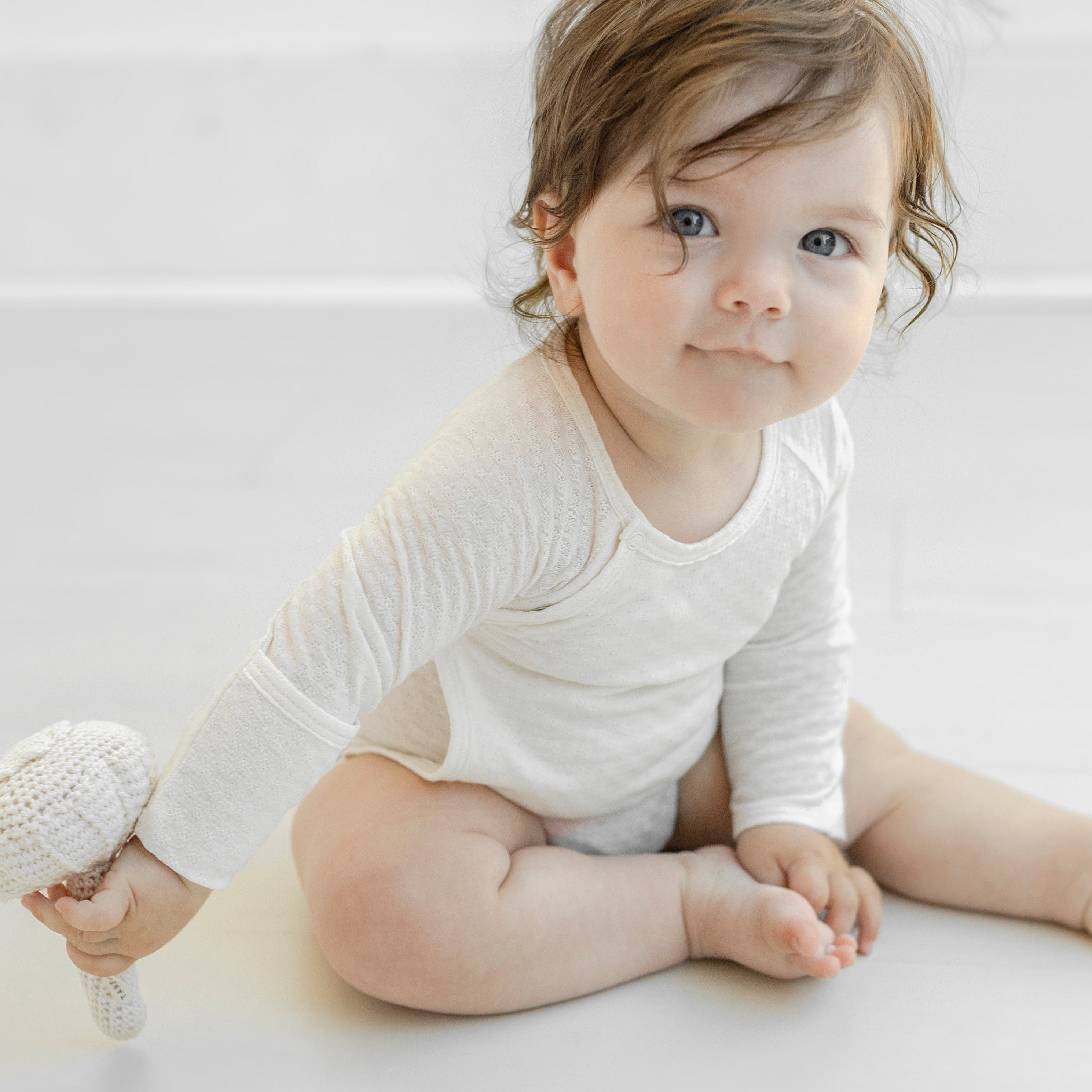 Pointelle Raglan Sleeved Onesie